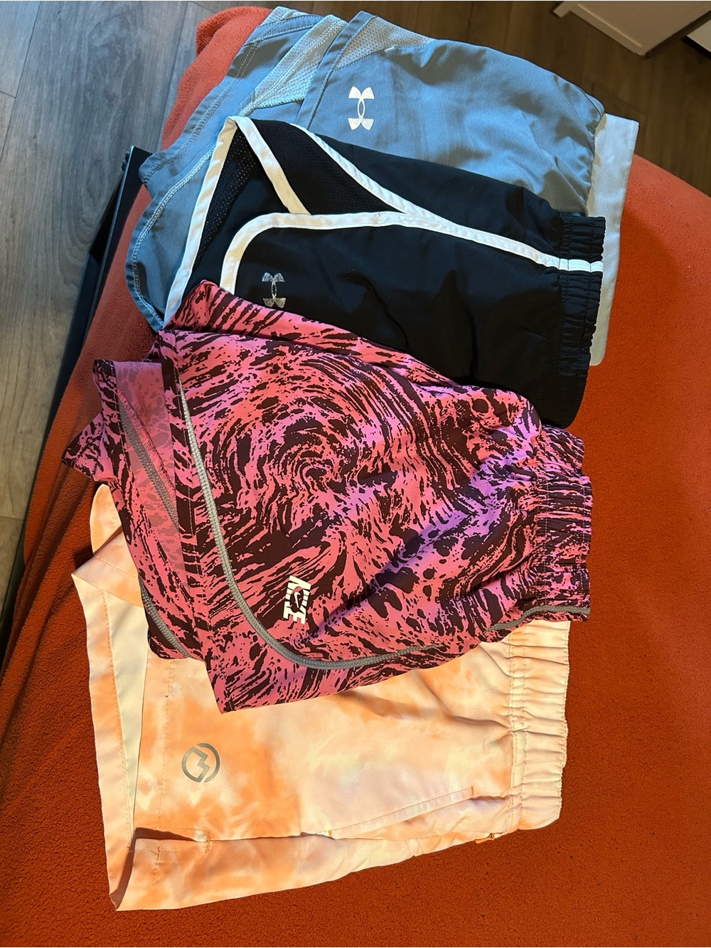 Under Armour Women's Athletic Shorts Set - Pink, Black, Light Blue, Peach